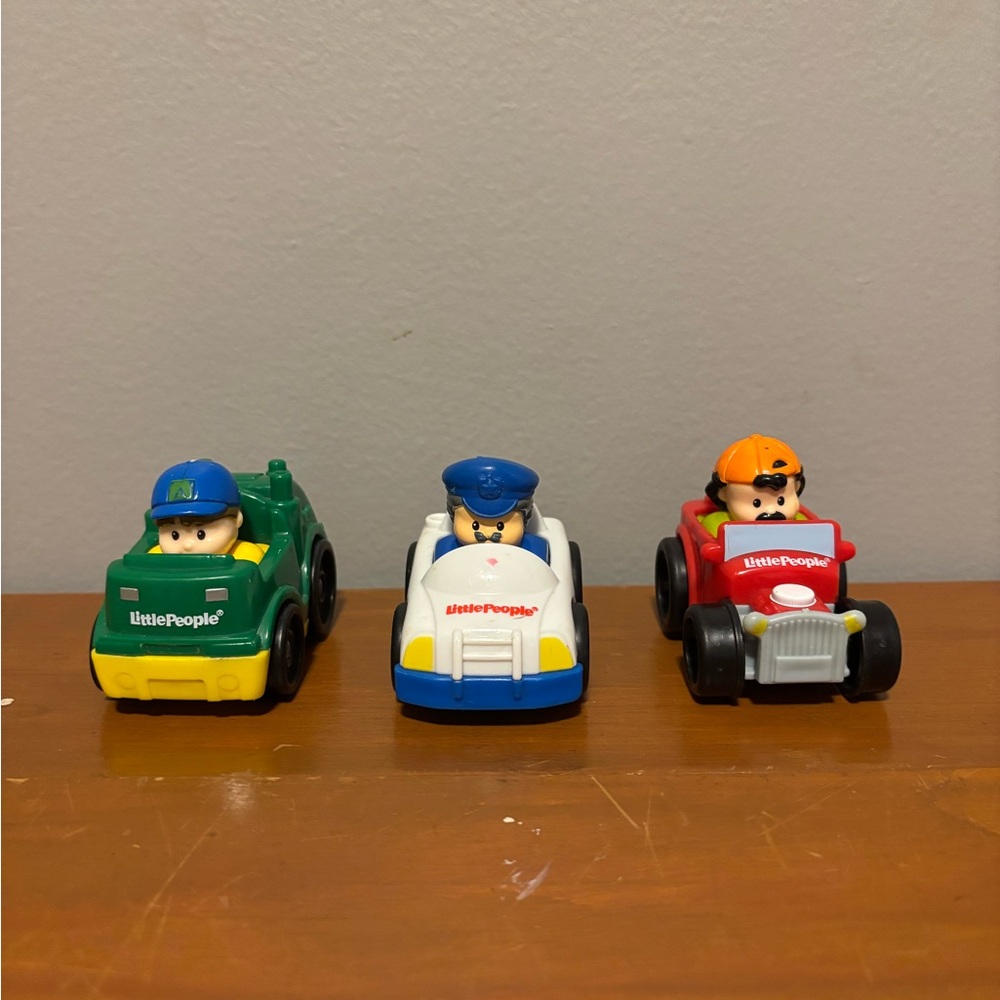 Little People 2009-2010 Police Car, Recycling Truck, and Car Set 🚓 🚗 ♻️